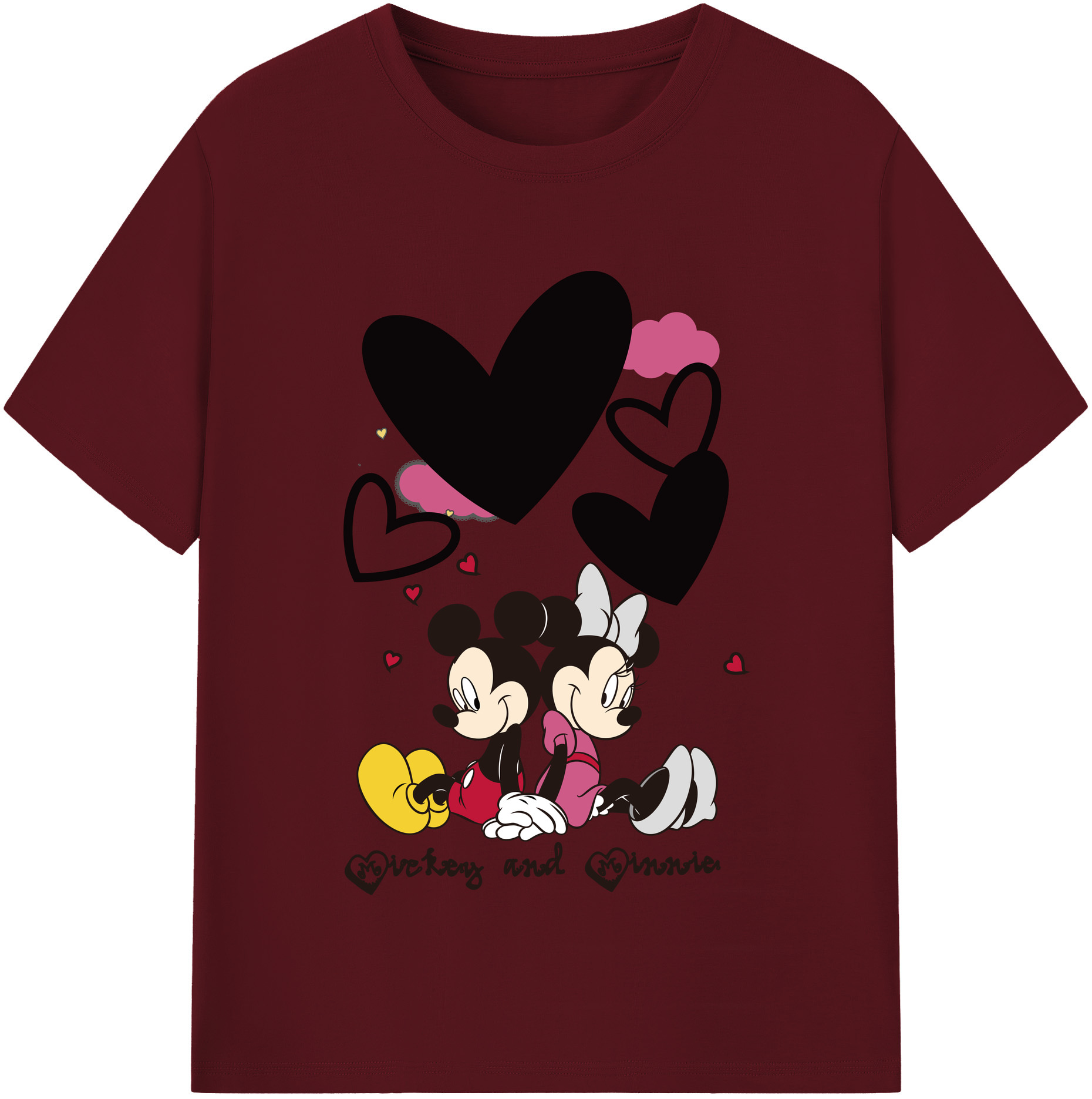 （画像用） ミッキーマウス Mickey Mouse 綿100％半袖Tシャツ（フロントプリント）